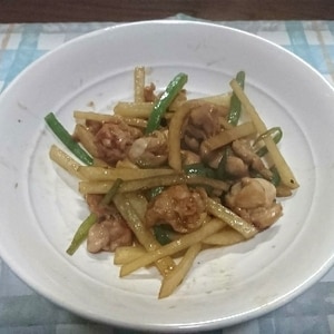 鶏肉☆ピーマン☆じゃがいもの炒め物